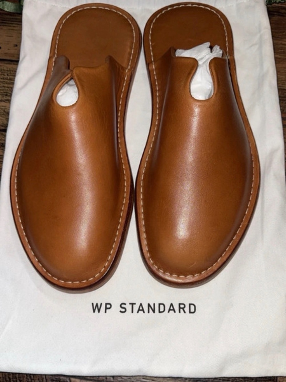 WP Standard Mr. Grumpy leather slippers mules ML woman’s 9.5 10 loafers men’s ML